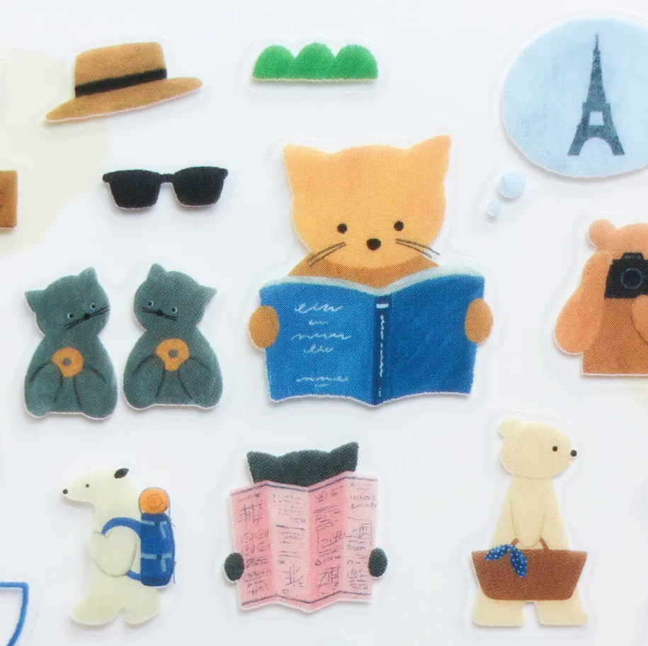 Mariko Fukuoka Sticker Sheet: Let's Go on a Trip