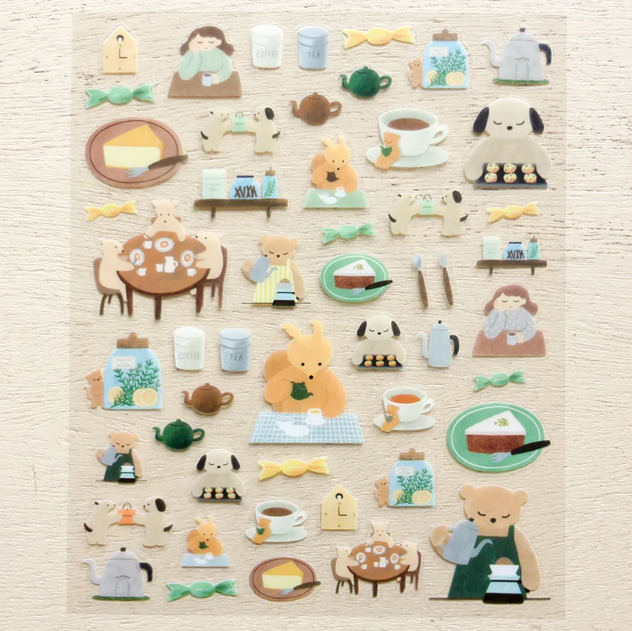 Mariko Fukuoka Sticker Sheet: Tea Time