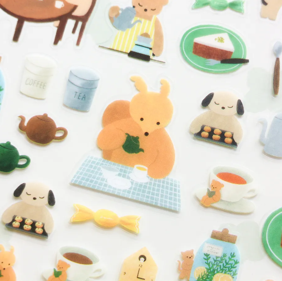 Mariko Fukuoka Sticker Sheet: Tea Time