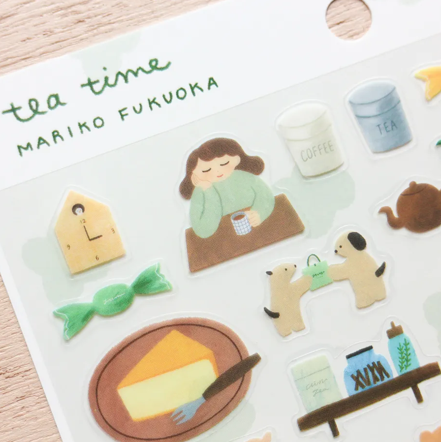 Mariko Fukuoka Sticker Sheet: Tea Time