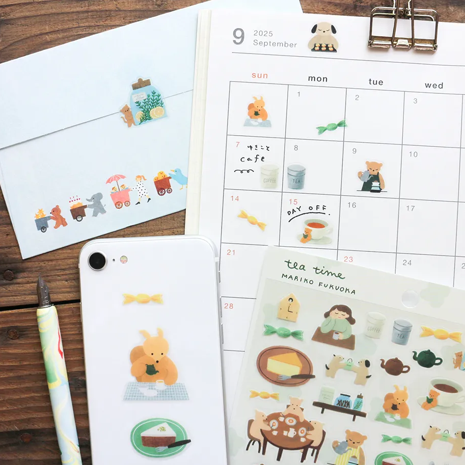 Mariko Fukuoka Sticker Sheet: Tea Time