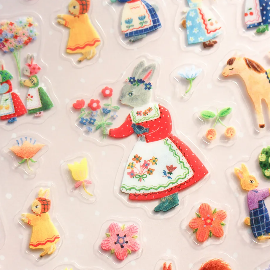 Aiko Fukawa Sticker Sheet: Rabbit Garden