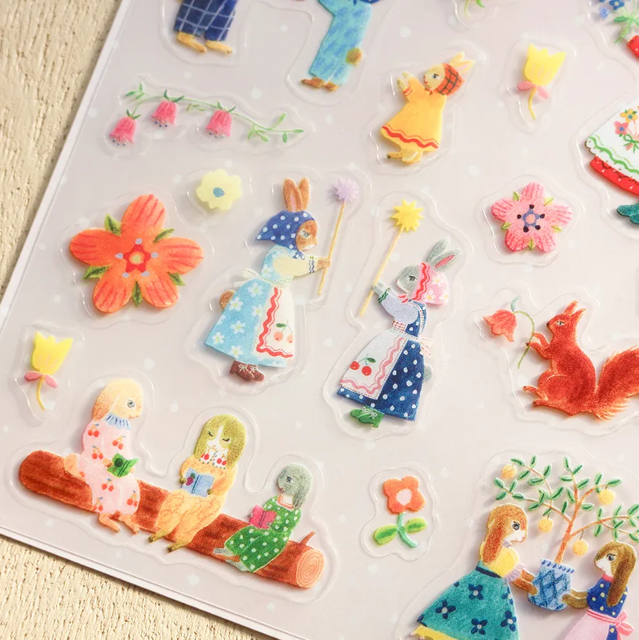 Aiko Fukawa Sticker Sheet: Rabbit Garden