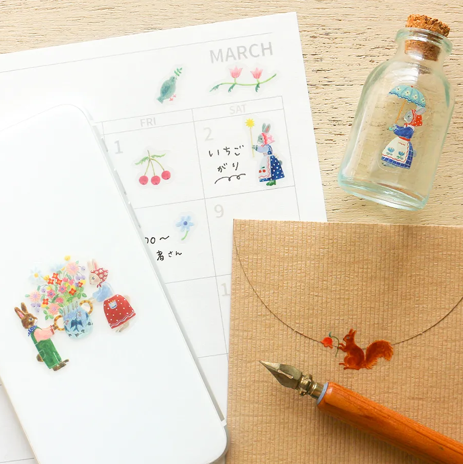 Aiko Fukawa Sticker Sheet: Rabbit Garden