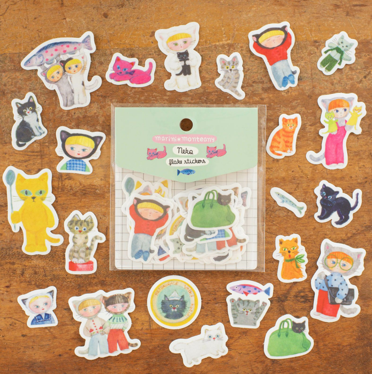 Marini Monteany Flake Sticker: Neko