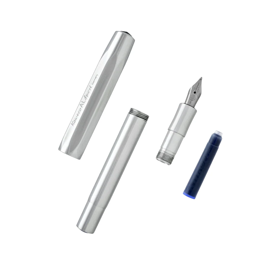 Kaweco AL Sport Fountain Pen: Raw Aluminium