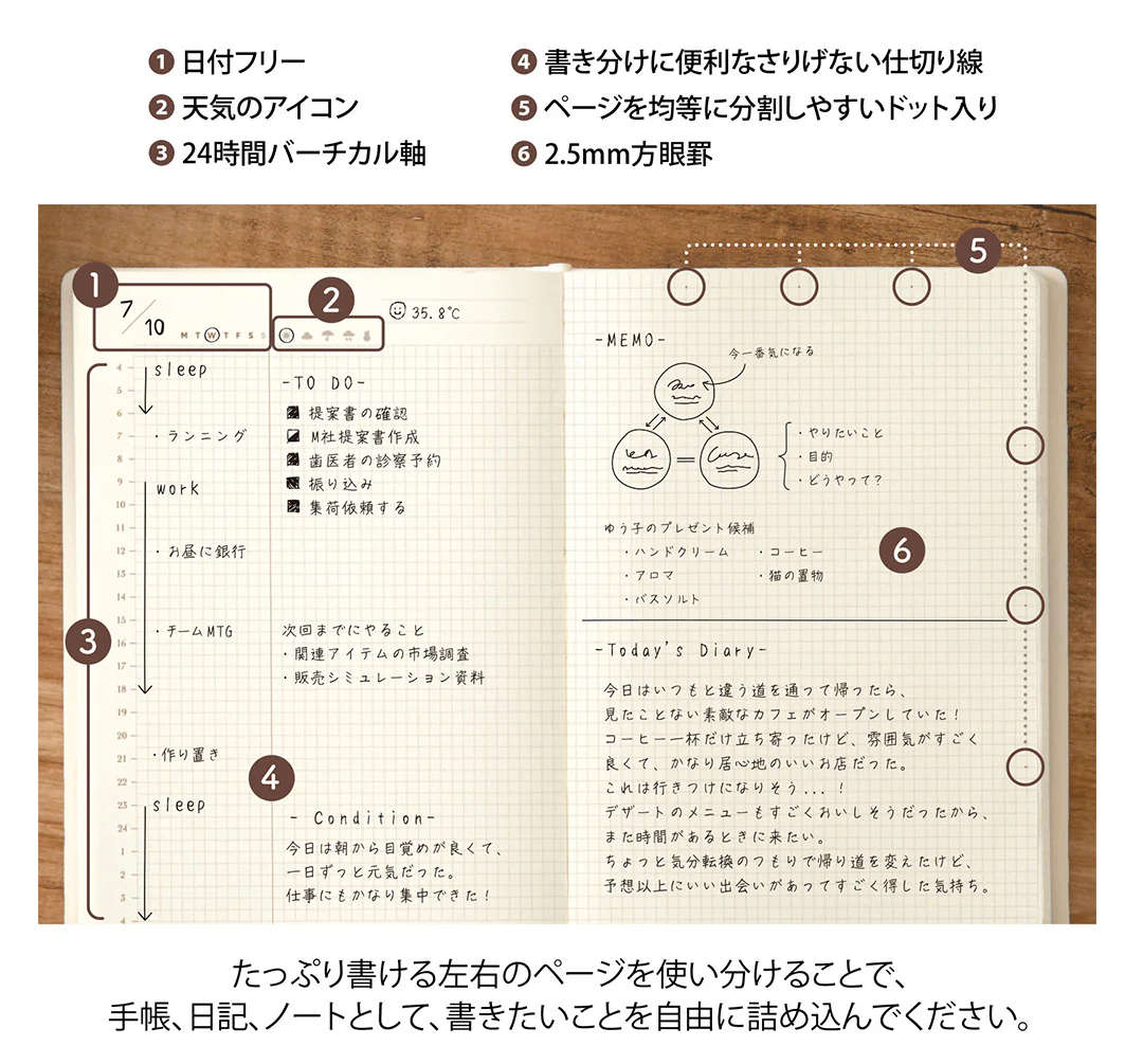 Midori Hibino Free Diary: Ivory