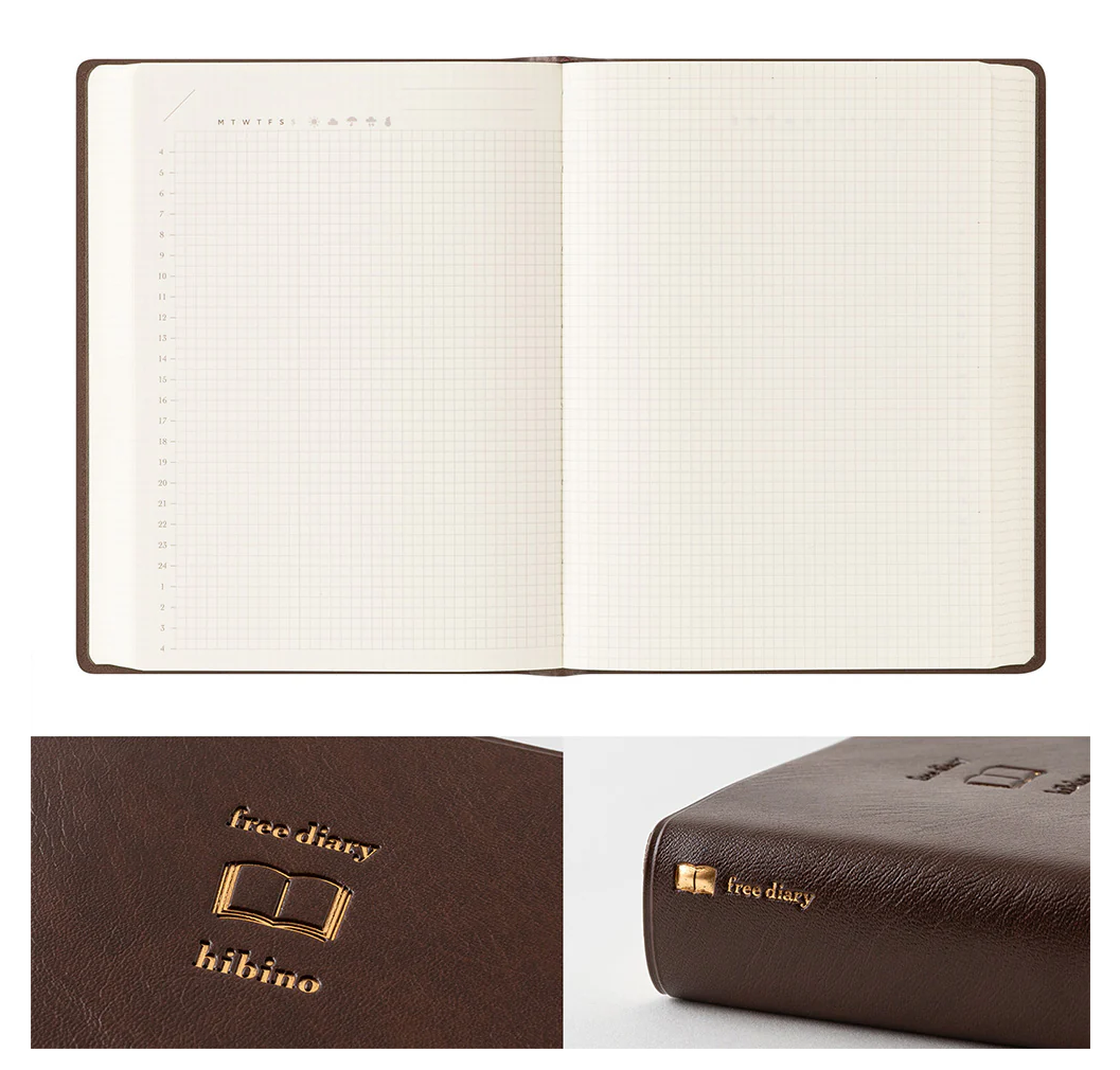 Midori Hibino Free Diary: Brown