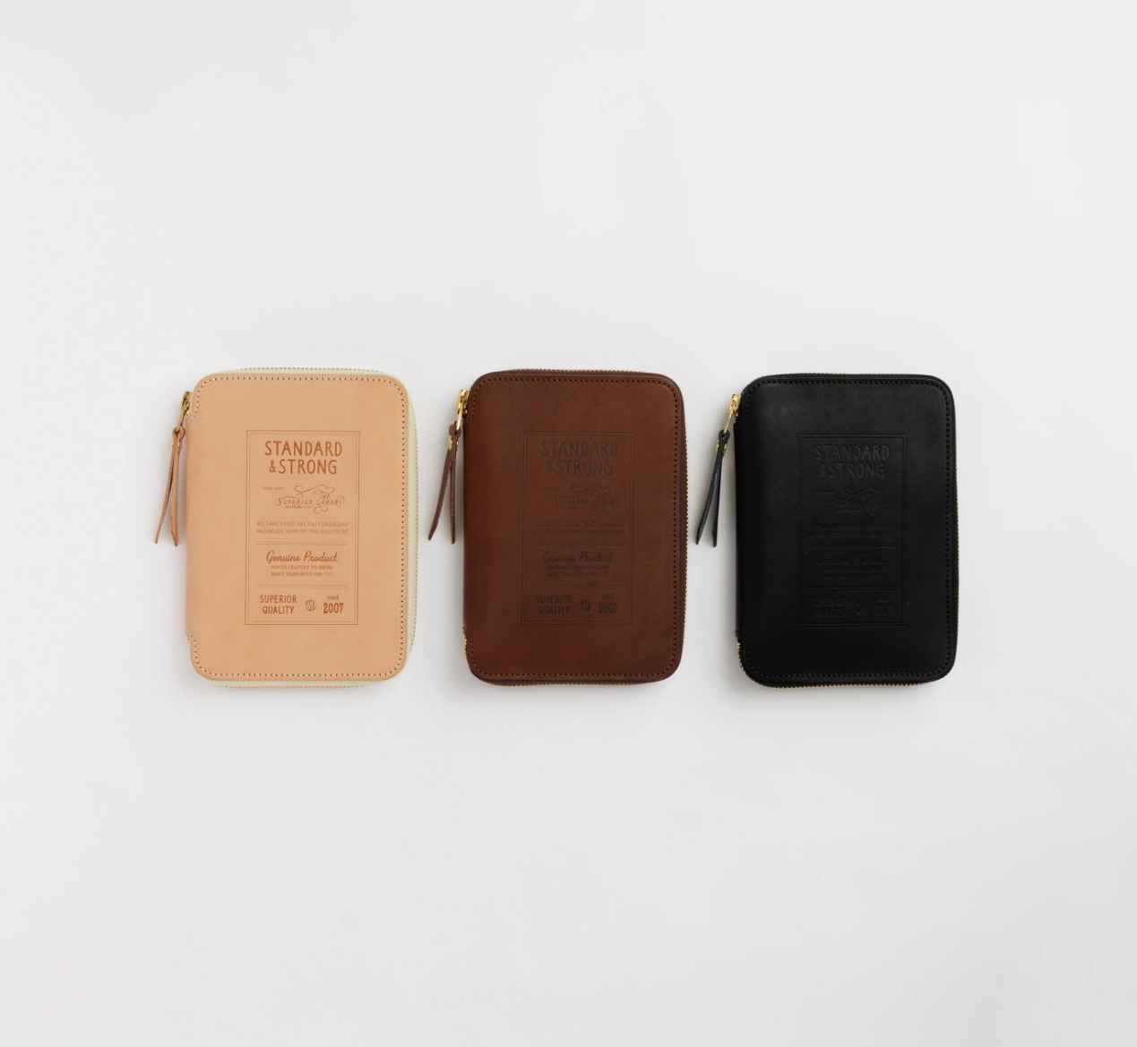 The Superior Labor: Stamped Series Zip Organizer A6 (Black)