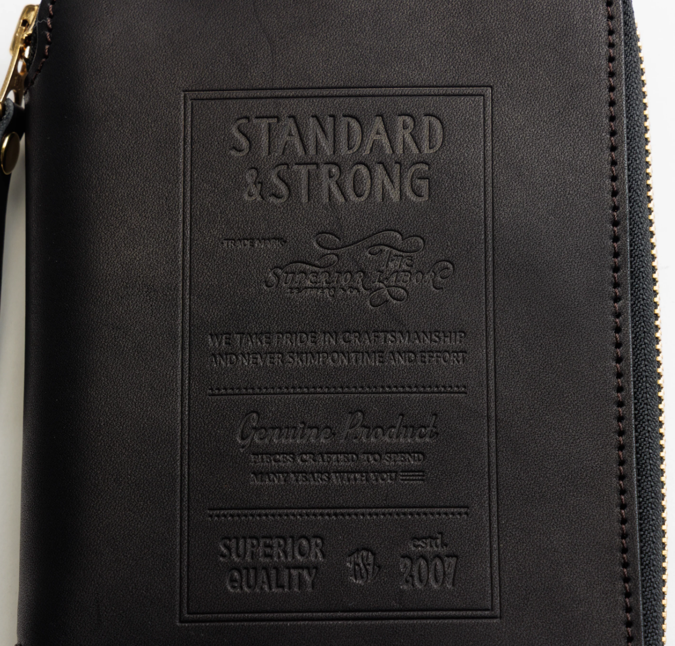 The Superior Labor: Stamped Series Zip Organizer A6 (Black)