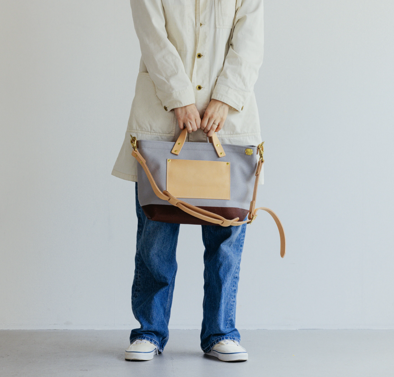 The Superior Labor-Engineer Shoulder Bag XS: Gray Canvas (2 options)