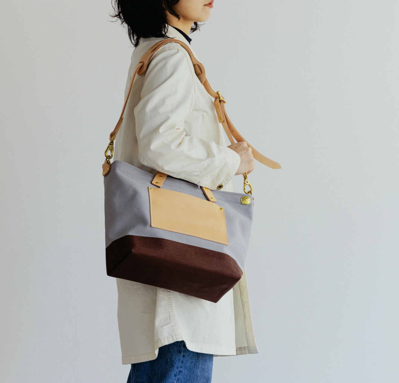 The Superior Labor-Engineer Shoulder Bag XS: Gray Canvas (2 options)