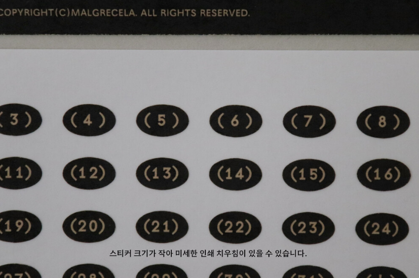 Date Stickers: Black Kraft