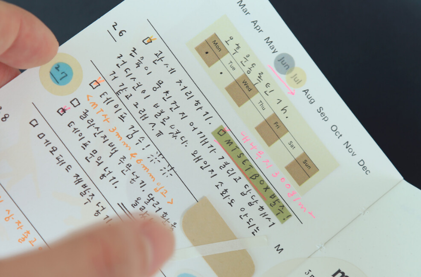Roll Sticky Notes: Weekly Tracker