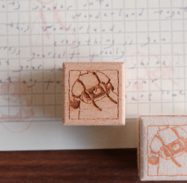 bighands Wanderlust in Dressing Rubber Stamps (6 designs)
