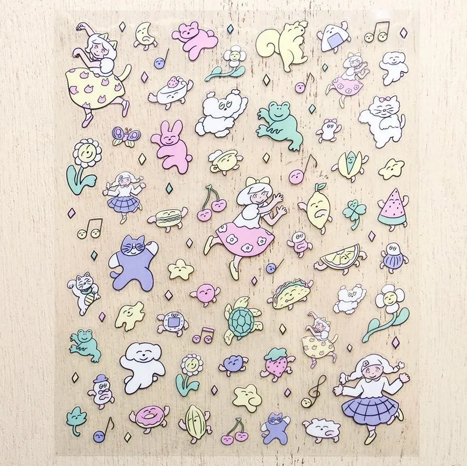 Kitazawa Heisuke Sticker Sheet: Everyone Dancing