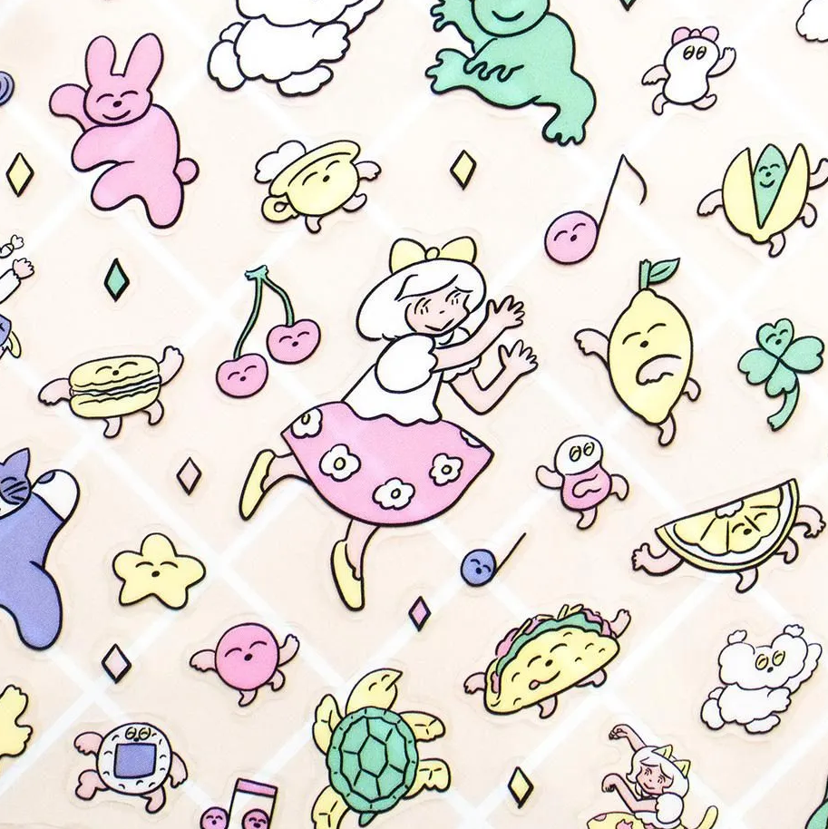 Kitazawa Heisuke Sticker Sheet: Everyone Dancing