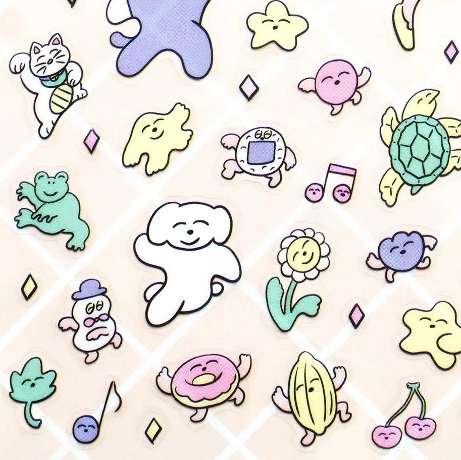 Kitazawa Heisuke Sticker Sheet: Everyone Dancing