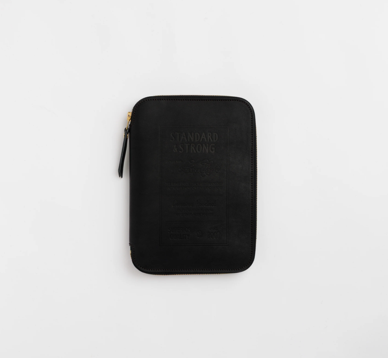 The Superior Labor: Stamped Series Zip Organizer A5 (Brown/Black)