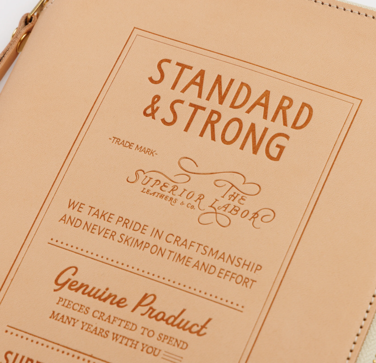 The Superior Labor: Stamped Series Zip Organizer A5 (Brown/Black)