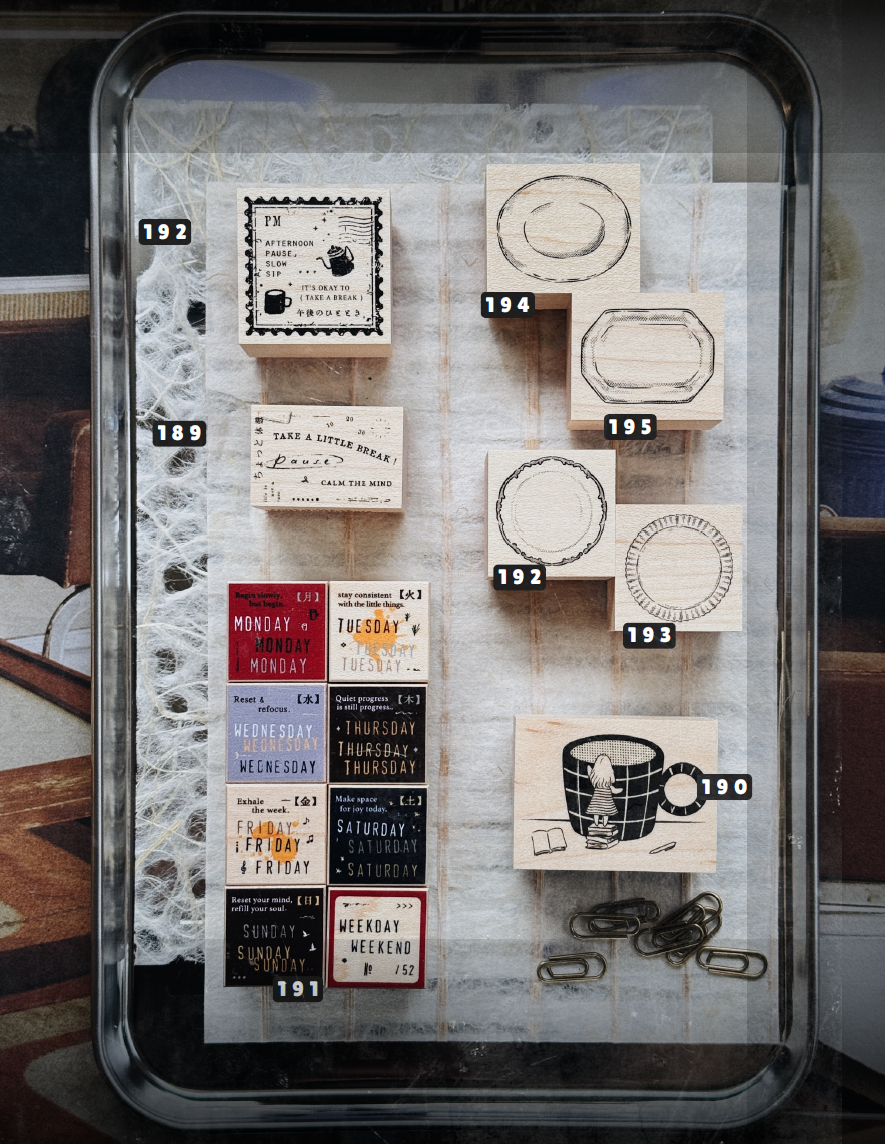 Penspapersplanner Little Pauses, Big Stories Rubber Stamp Series (8 designs)
