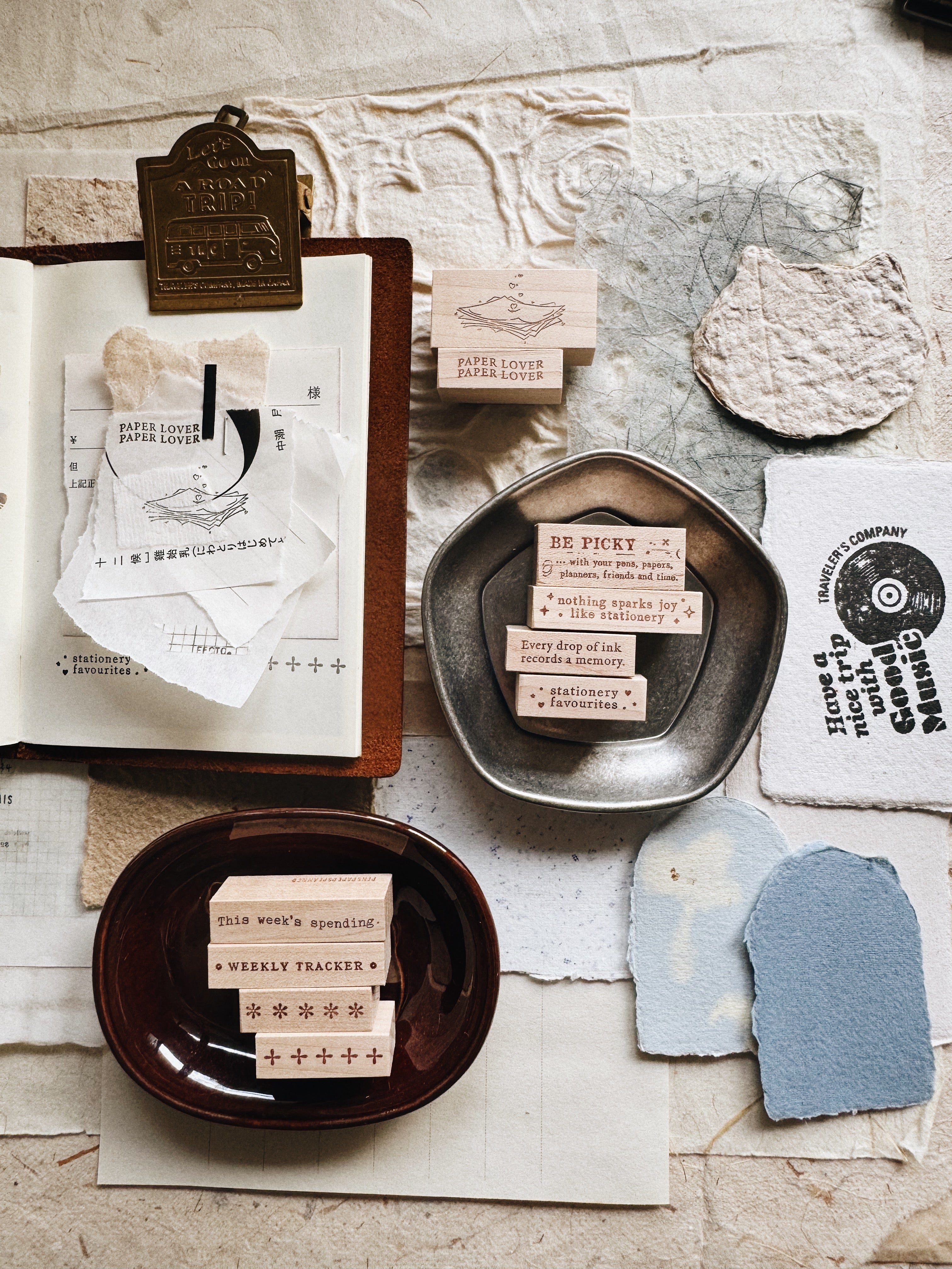 Penspapersplanner Series 8 Rubber Stamps: Stationery (7 designs)