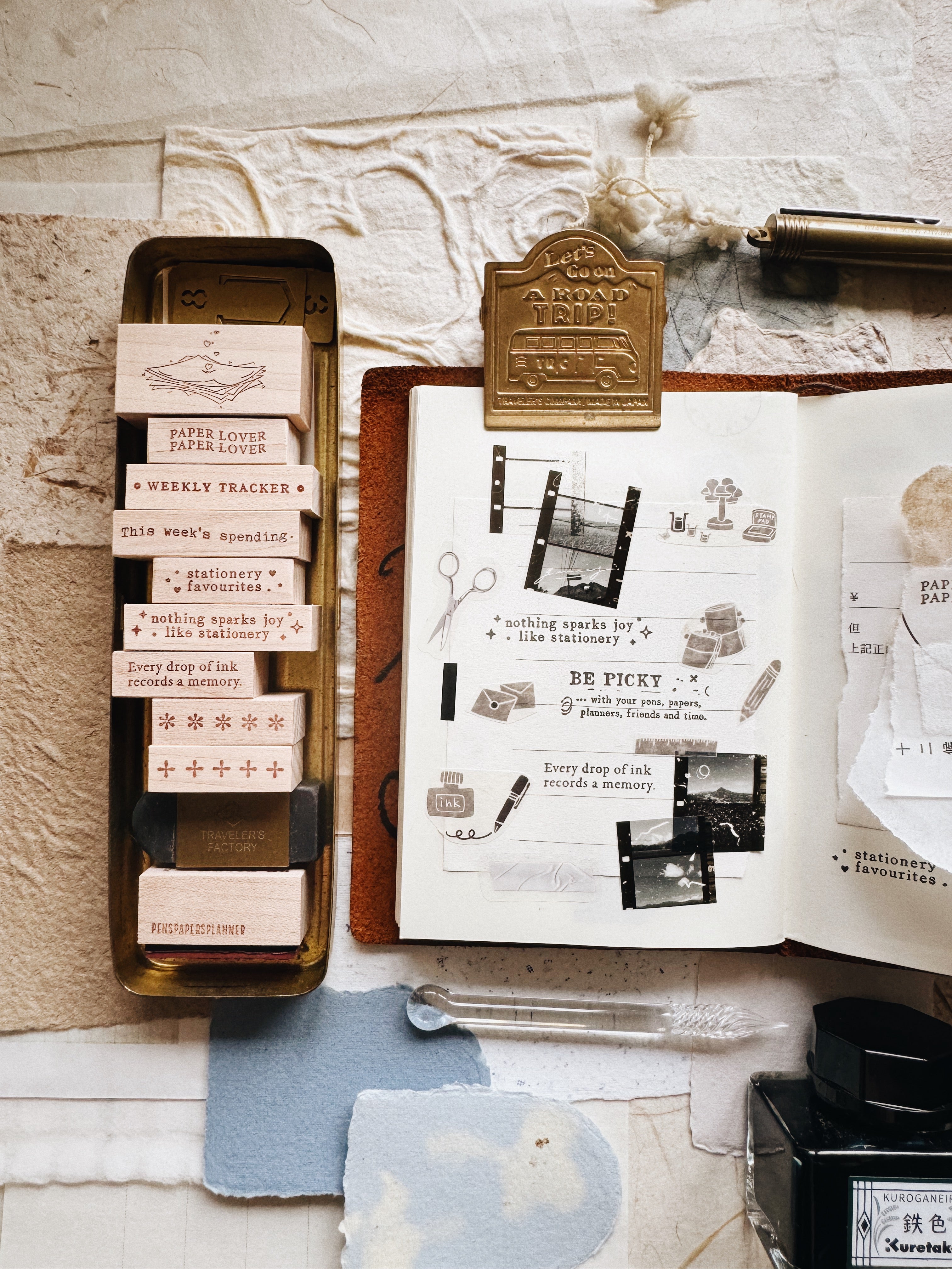 Penspapersplanner Series 8 Rubber Stamps: Stationery (7 designs)