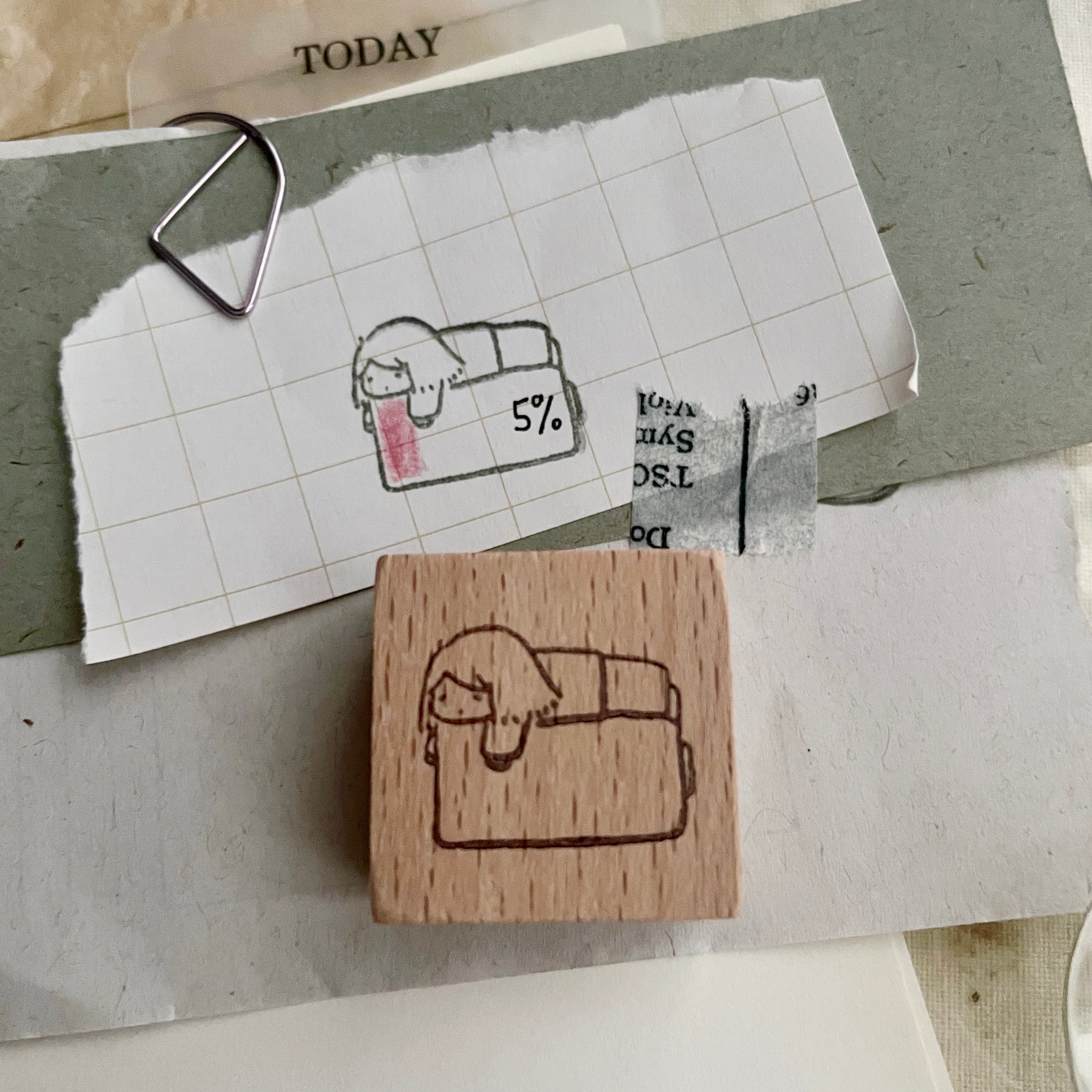 msbulat Rubber Stamp: Today tired