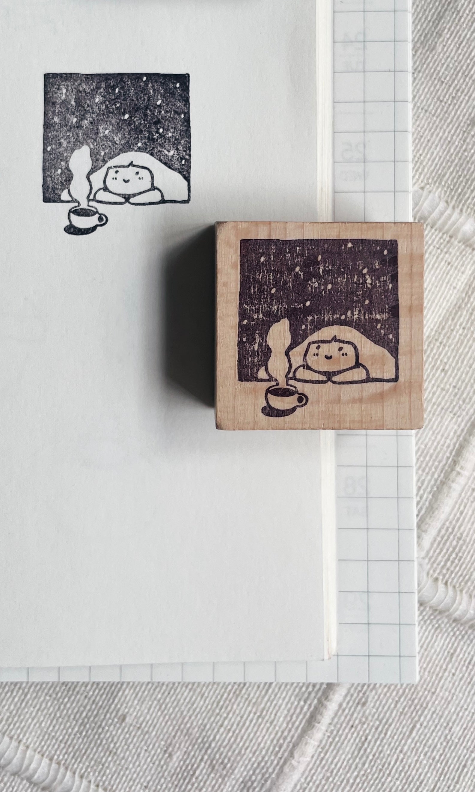 msbulat Rubber Stamp: Warm Cuppa
