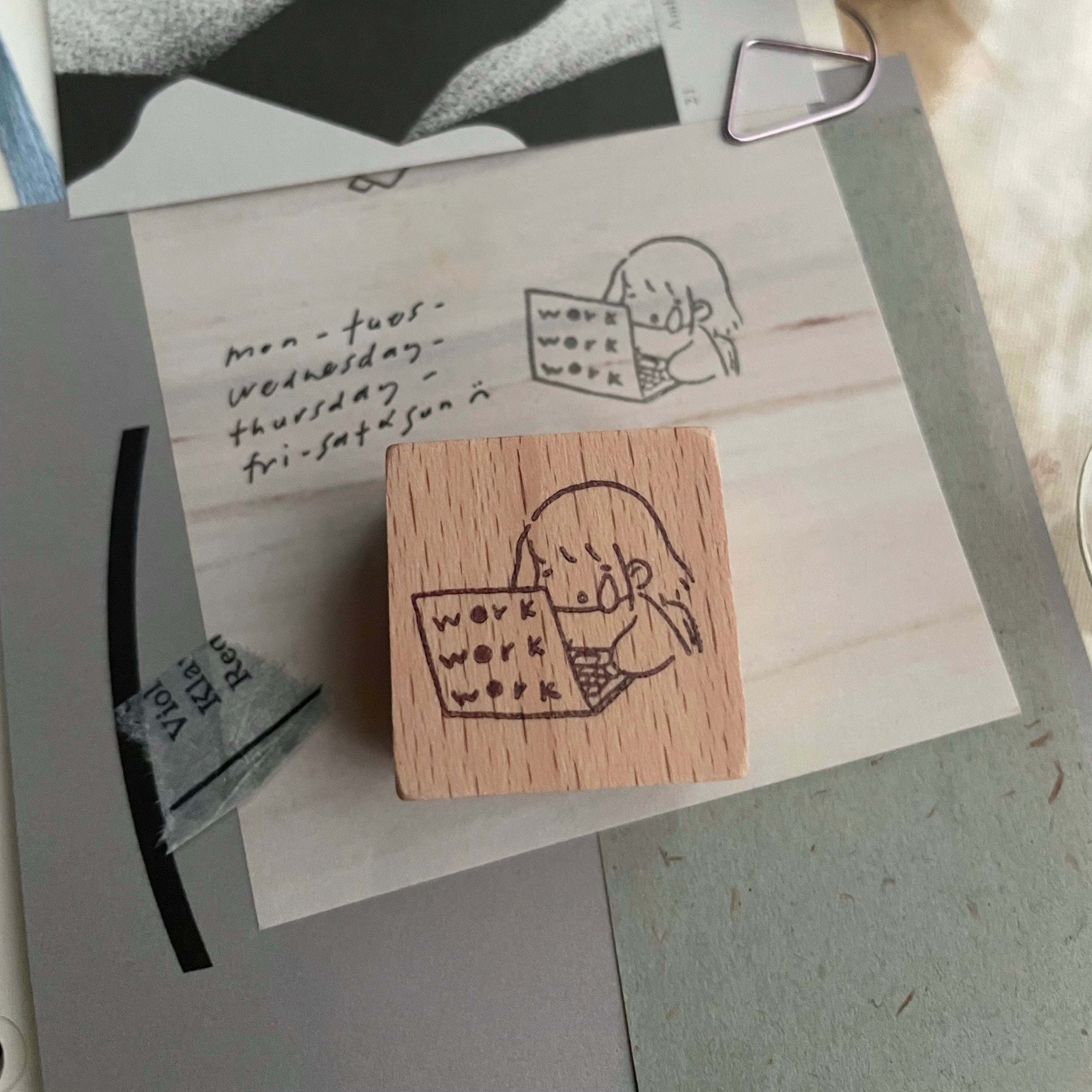 msbulat Rubber Stamp: Work work work
