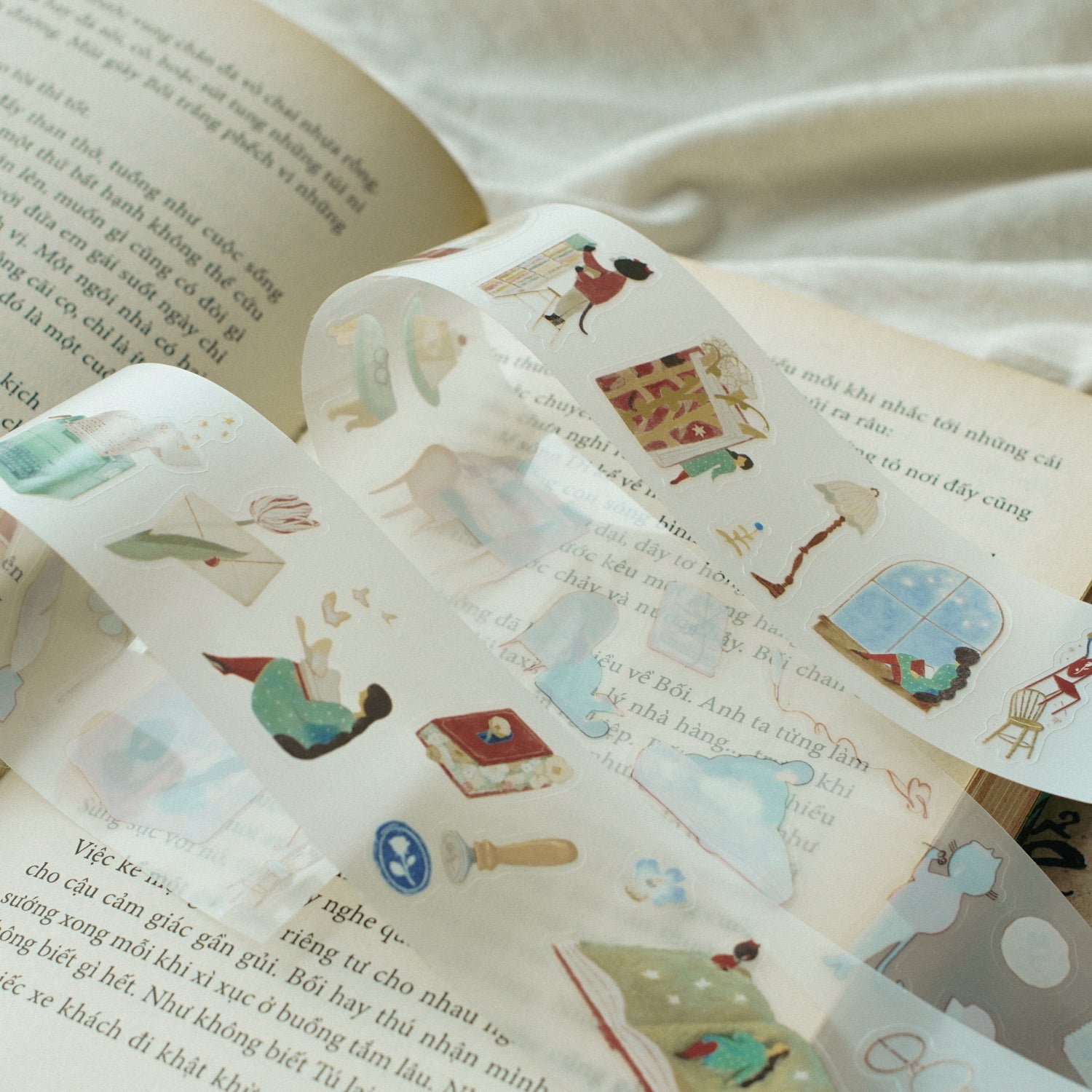 The Enchanted Library Die Cut PET Tape Stickers