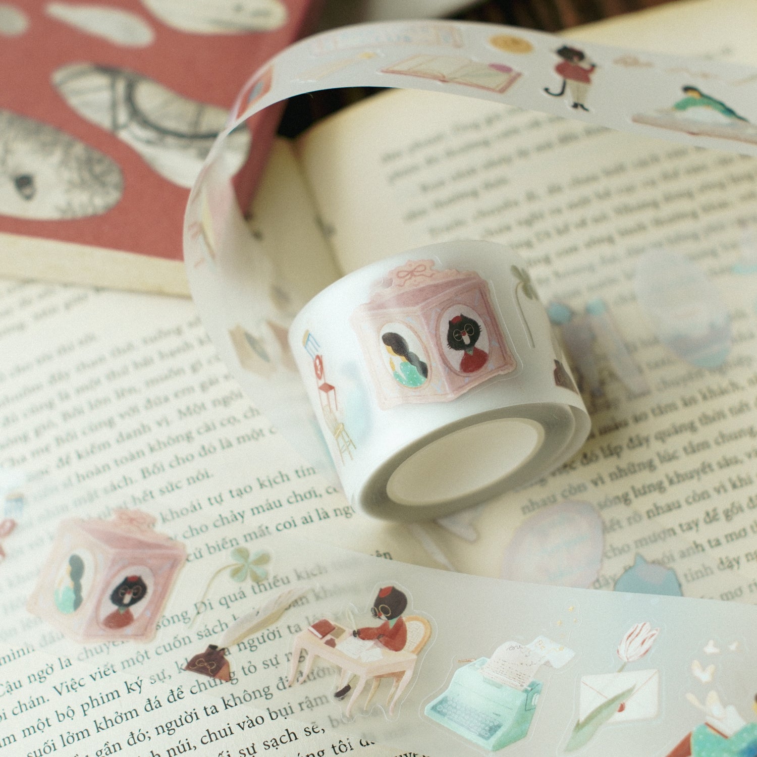 The Enchanted Library Die Cut PET Tape Stickers