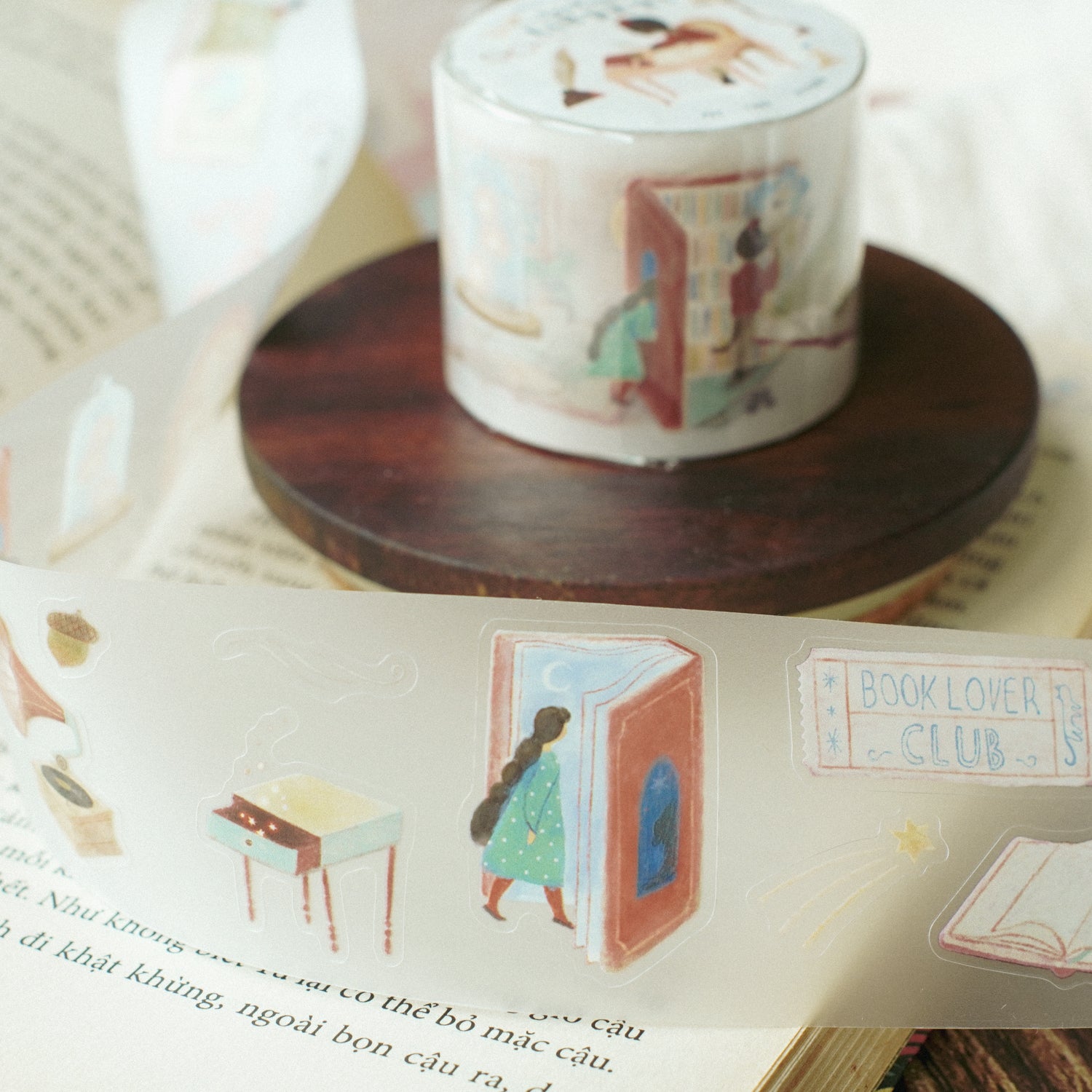 The Enchanted Library Die Cut PET Tape Stickers