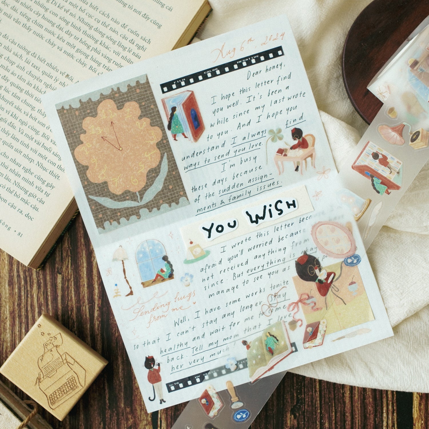 The Enchanted Library Die Cut PET Tape Stickers