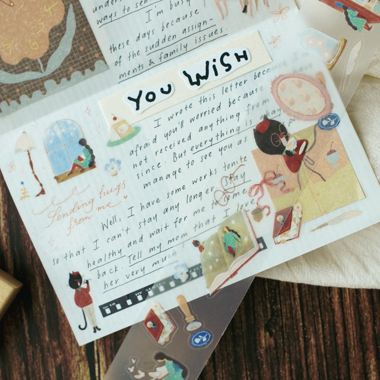 The Enchanted Library Die Cut PET Tape Stickers