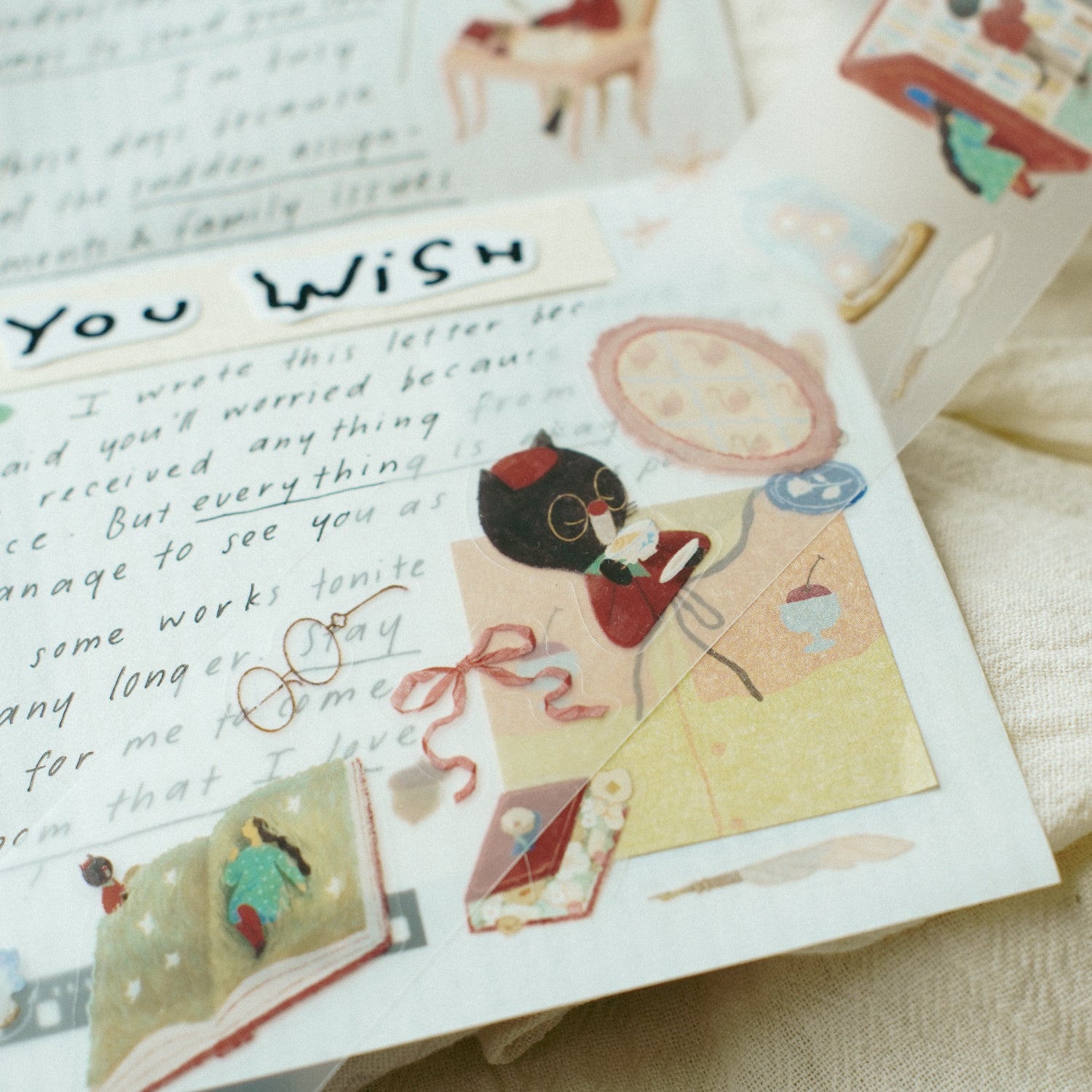 The Enchanted Library Die Cut PET Tape Stickers