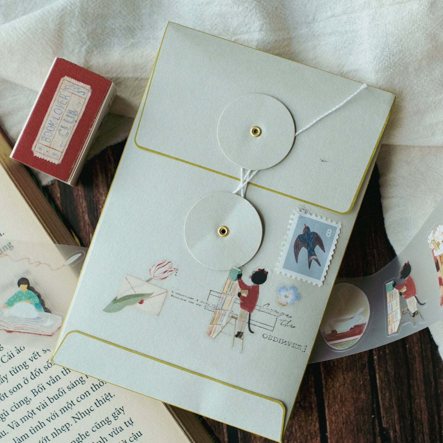 The Enchanted Library Die Cut PET Tape Stickers