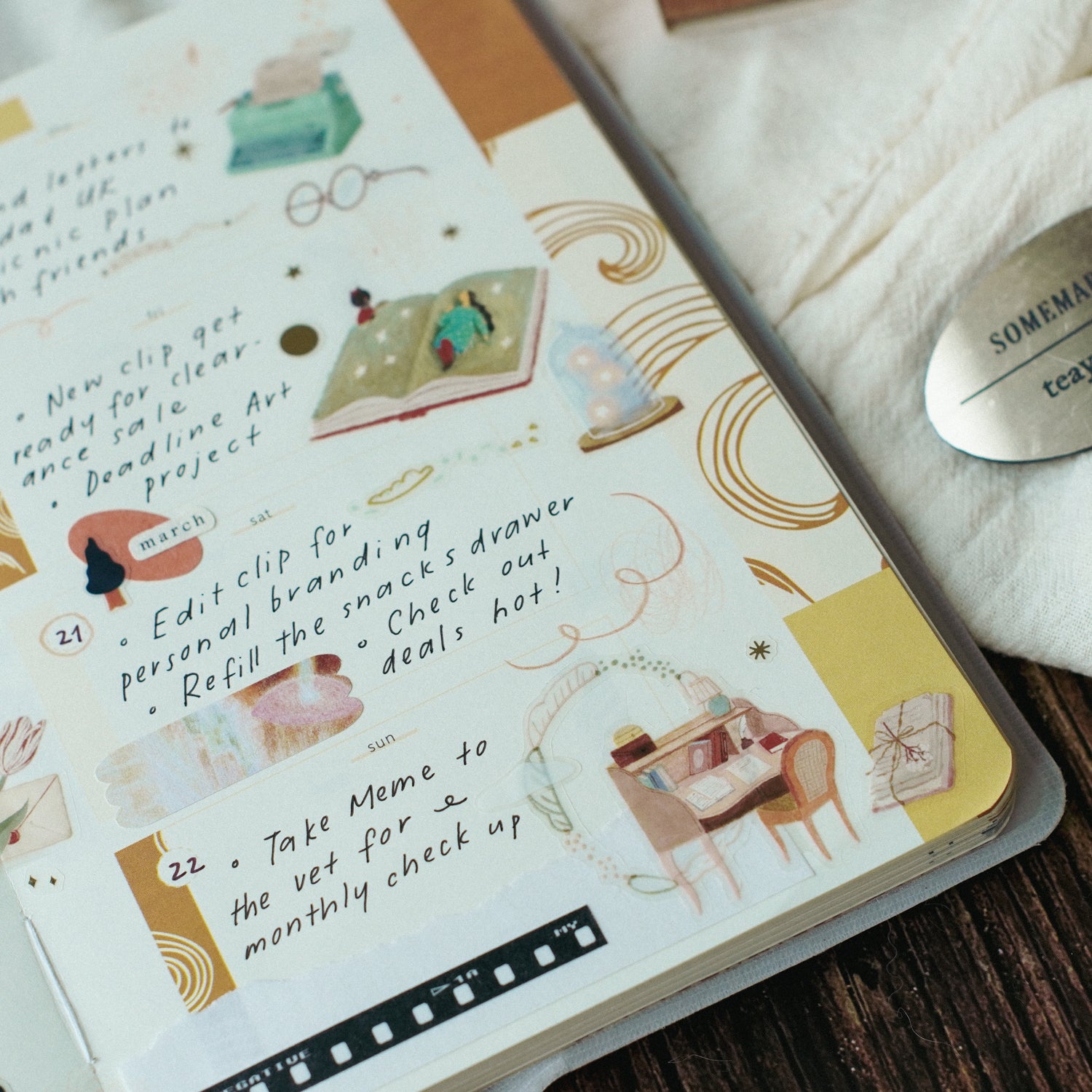 The Enchanted Library Die Cut PET Tape Stickers