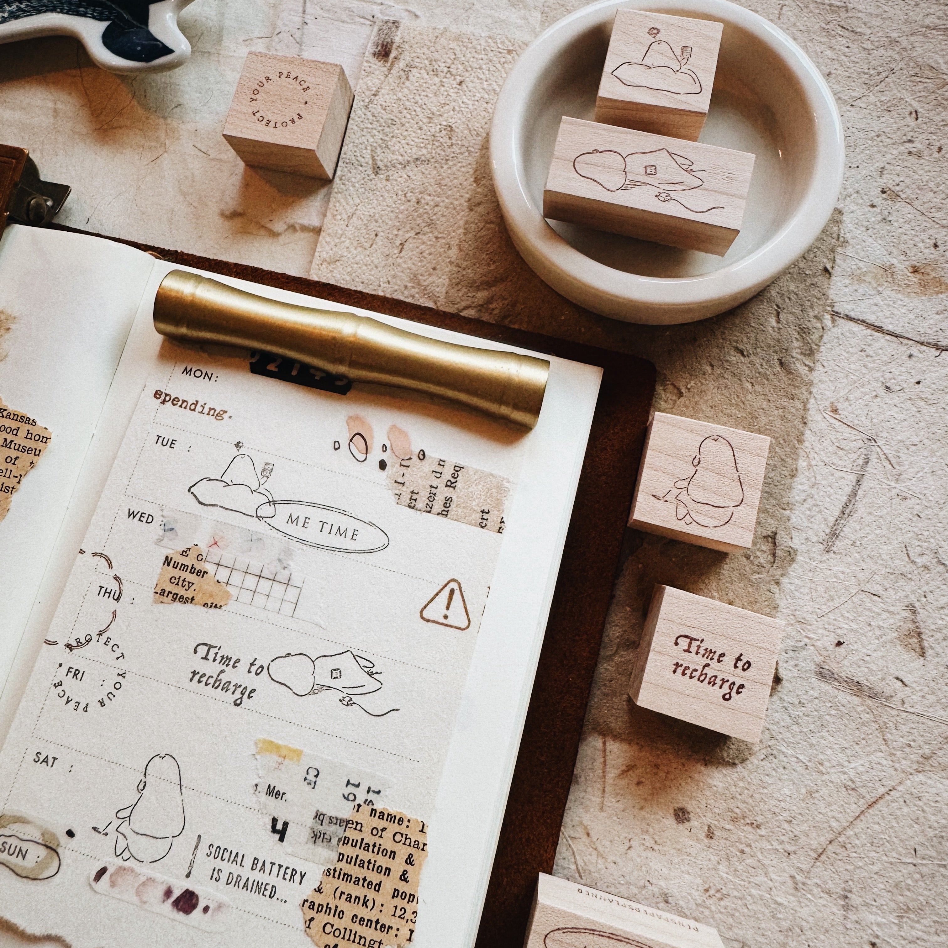 Penspapersplanner Series 8 Rubber Stamps: Introvert (7 designs)