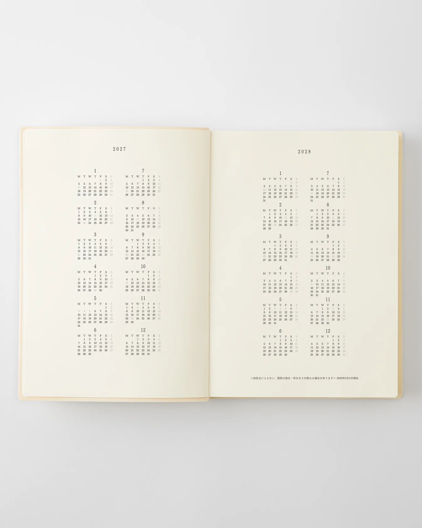 [PREORDER] Midori 2027 MD 1 Day 1 Page Diary-A5