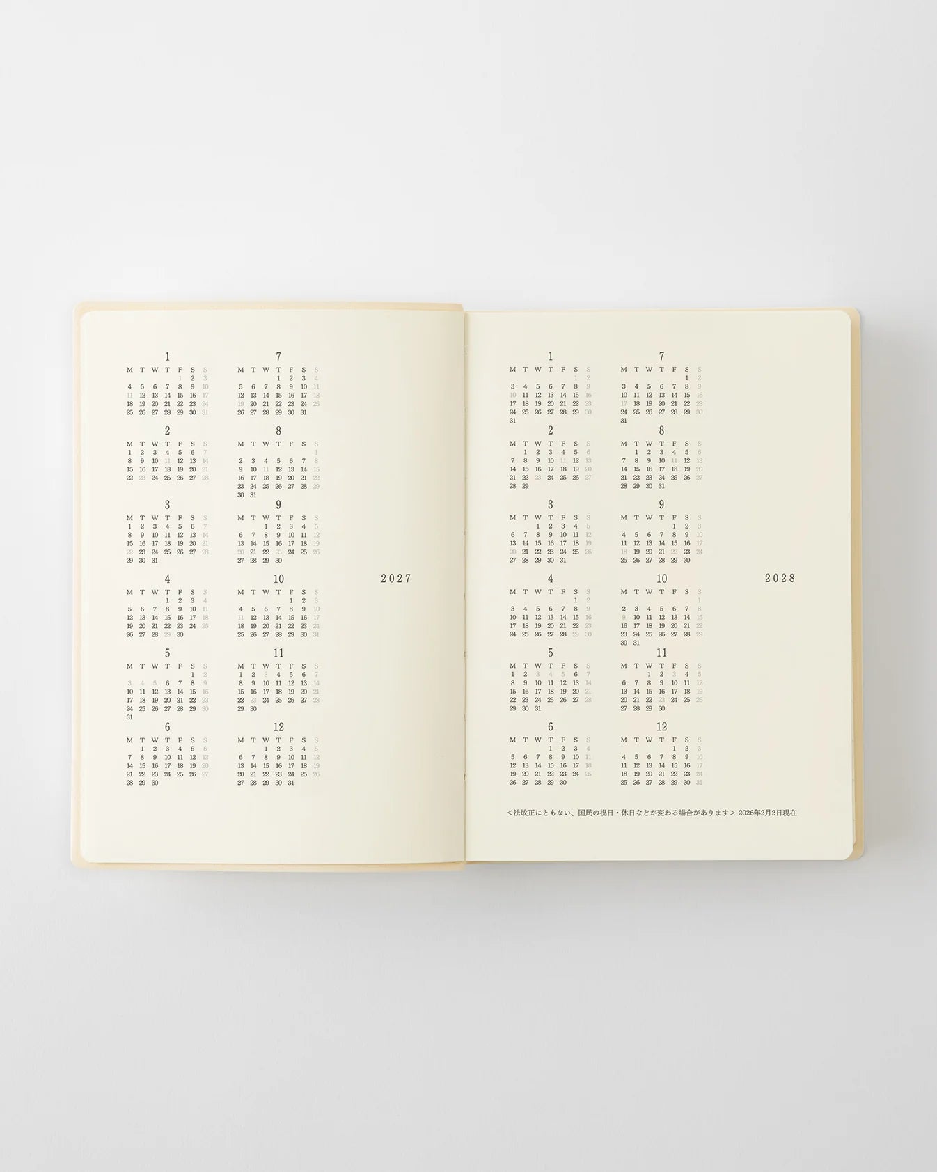 [PREORDER] Midori 2027 MD 1 Day 1 Page Diary-A6