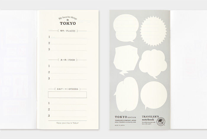 Traveler's Factory Tokyo Edition: Postcard Insert