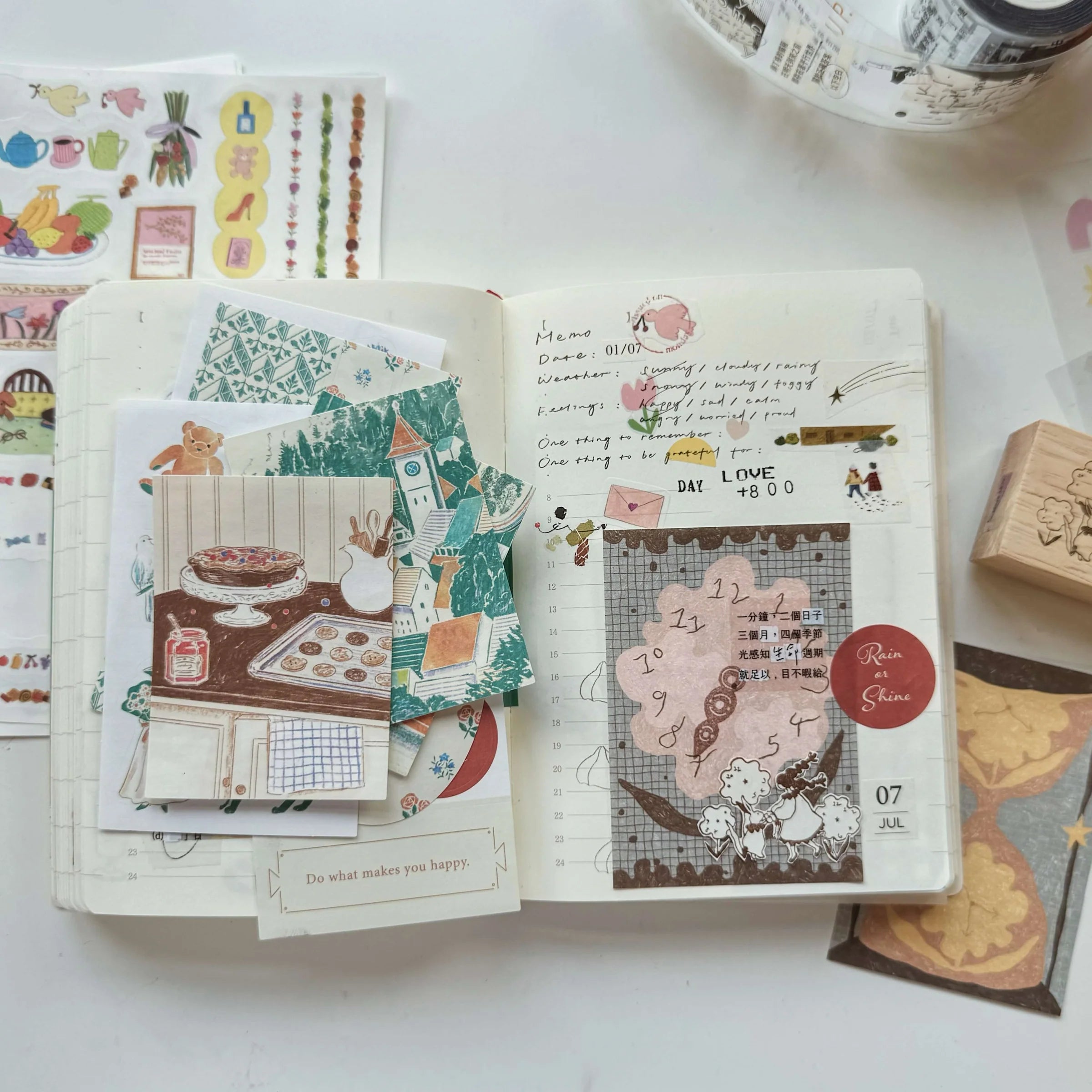 Dancing in the Garden of Time Rubber Stamp bighands x som