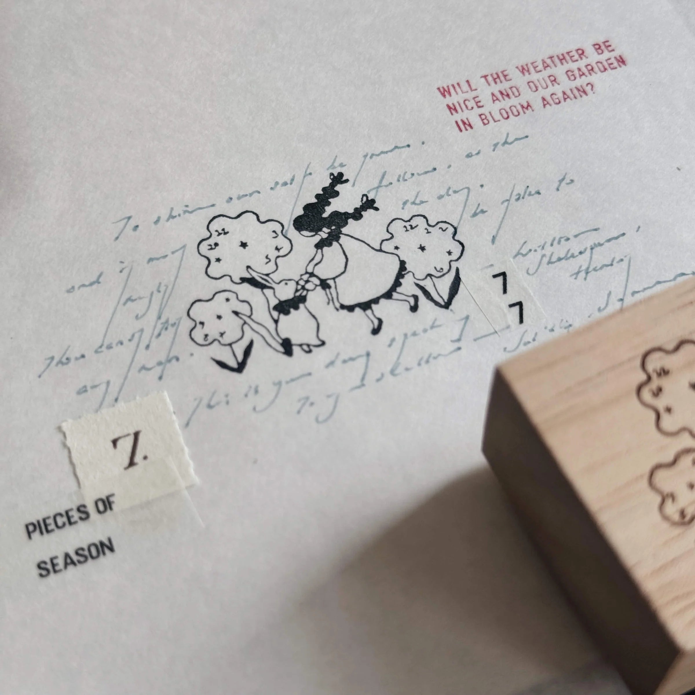 Dancing in the Garden of Time Rubber Stamp bighands x som