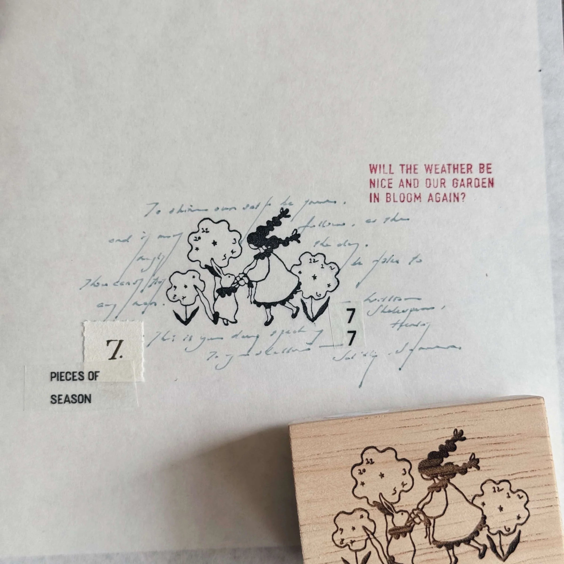 Dancing in the Garden of Time Rubber Stamp bighands x som