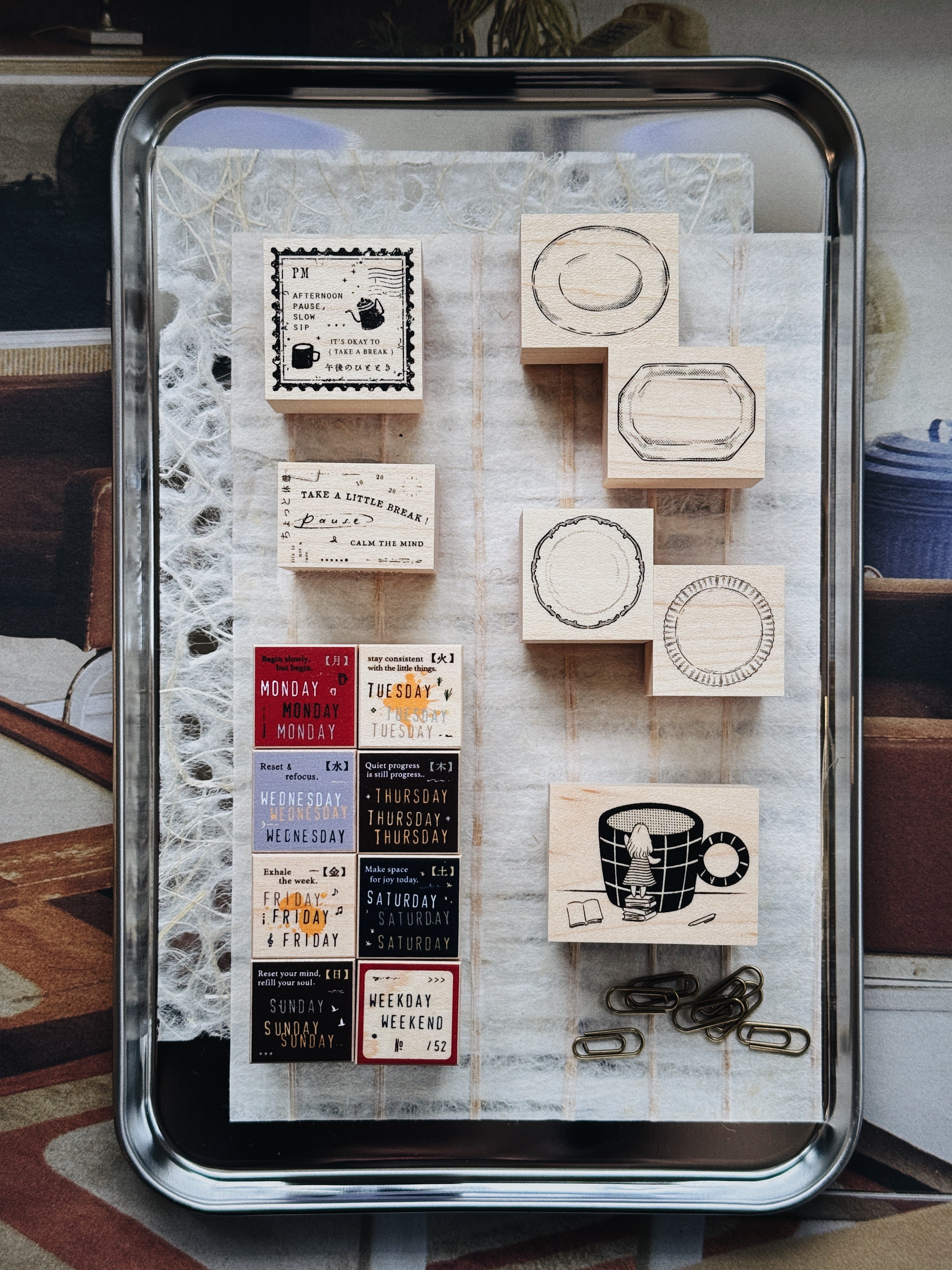 Penspapersplanner Little Pauses, Big Stories Rubber Stamp Series (4 designs)