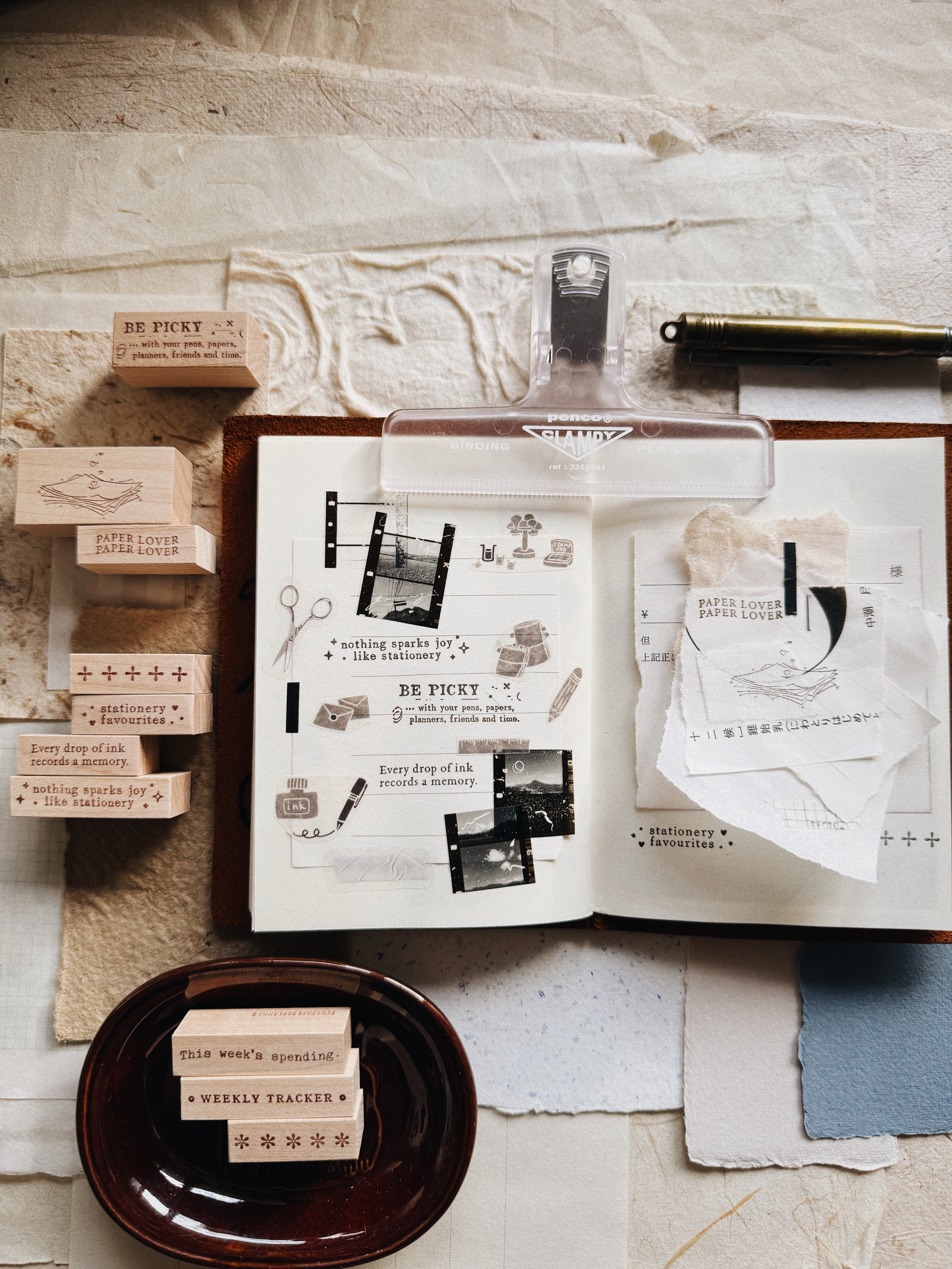 Penspapersplanner Series 8 Rubber Stamps: Stationery (7 designs)