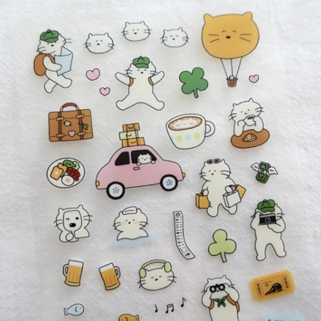 Suatelier Cat's Travel Log Stickers