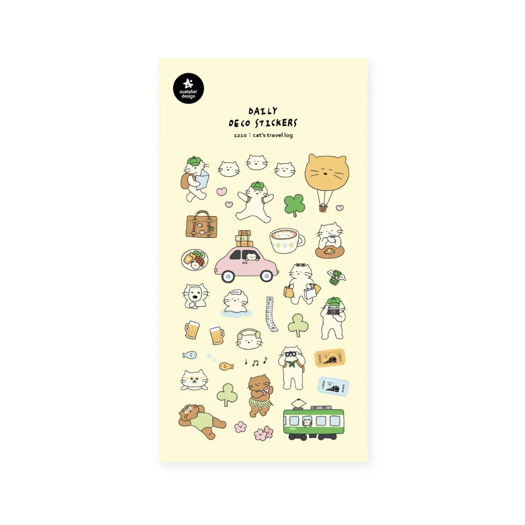 Suatelier Cat's Travel Log Stickers