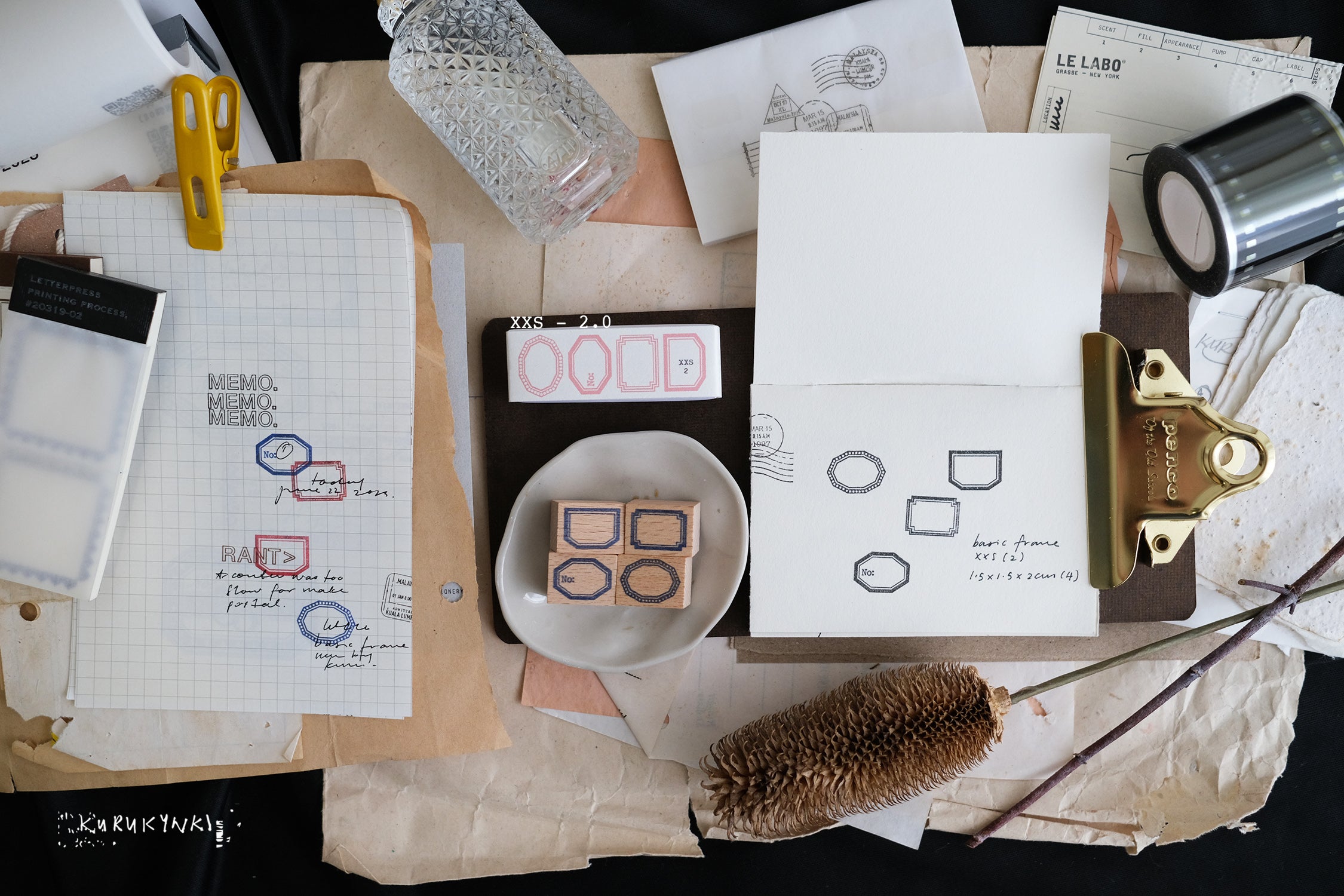 Kurukynki Label S23 Rubber Stamps (7 types)
